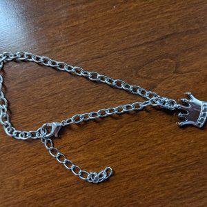 Silver/Stainless Steel Royal Crown Bracelet